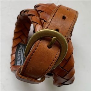 Brighton Brown Woven Leather Belt